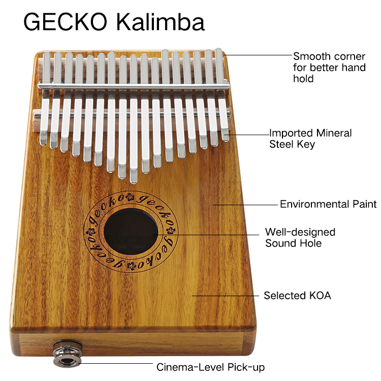 Gecko Kalimba K17K with EQ | best kalimba | GECKO - China Gecko 