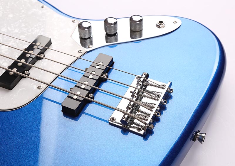 Blue High Quality 4 String Bass Guitar