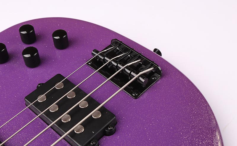 GECKO Factory Wholesale Basso Purple Maple Neck Guitare Basse 2