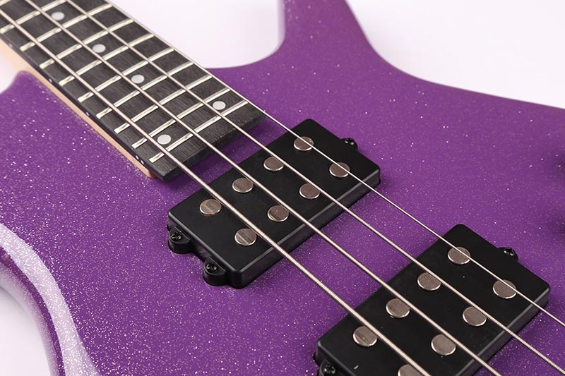 GECKO Factory Wholesale Basso Purple Maple Neck Guitare Basse 3