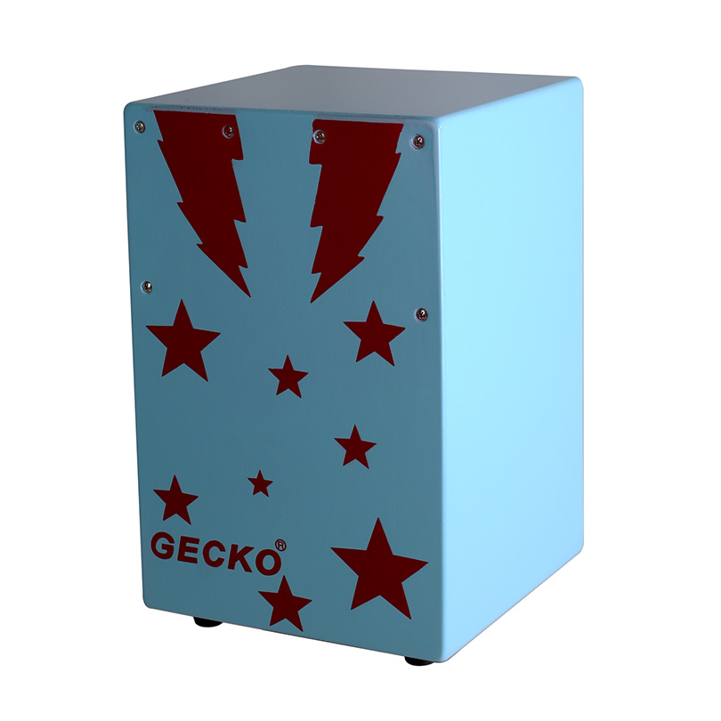 Cheap PriceList for Global Acoustic Guitar - sky blue color children size cajon with strong base bottom,travelling size,portable – GECKO detail pictures